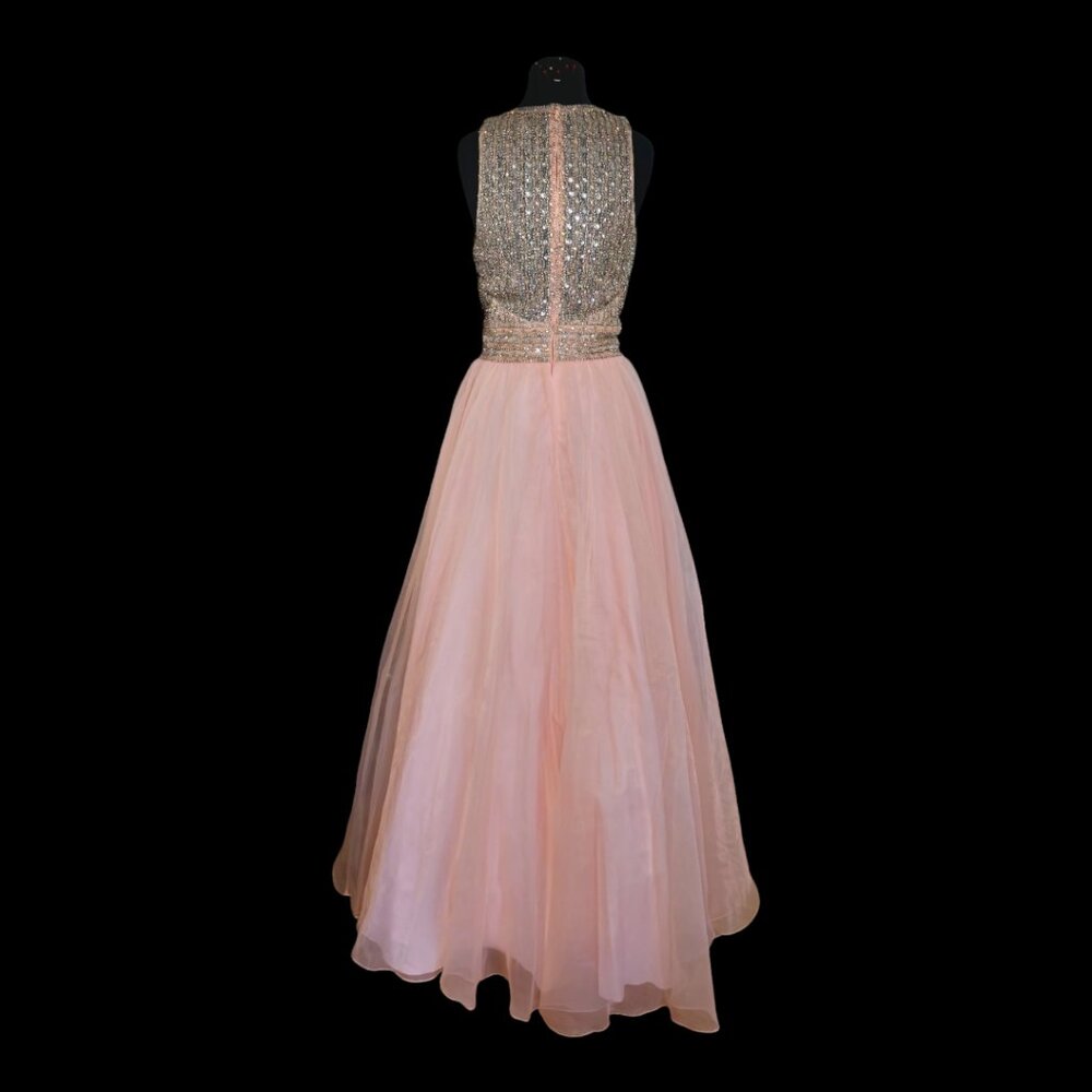 Terani Couture Embellished Deep V-neck Ballgown - Picture 5 of 7